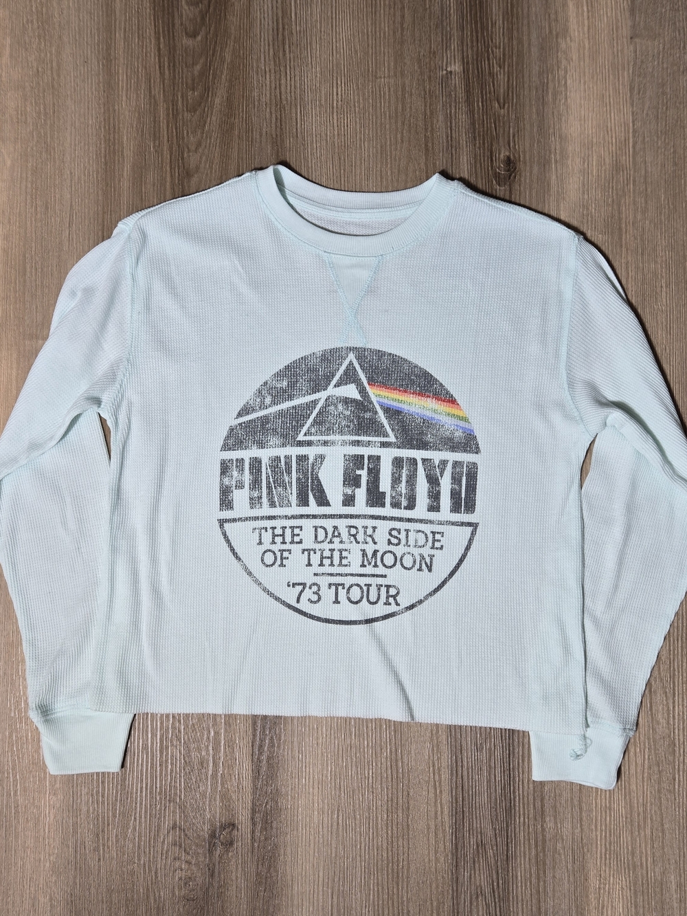 Pink Floyd Light Baby Blue Crewneck - Dark Side of the Moon Graphic